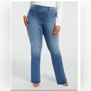 Good American Stretch Pull On Flare Jeans Plus Size 2XL